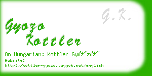 gyozo kottler business card